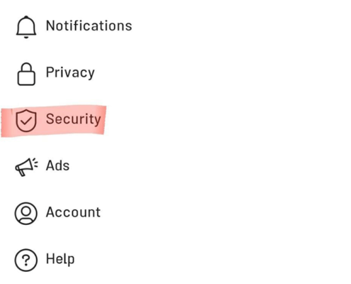 بخش Security در اینستاگرام