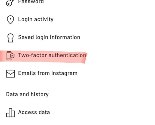 Two-factor authentication در اینستاگرام