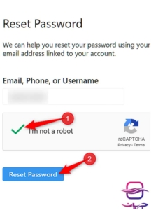 بازیابی رمز اینستاگرام از طریق مرورگر