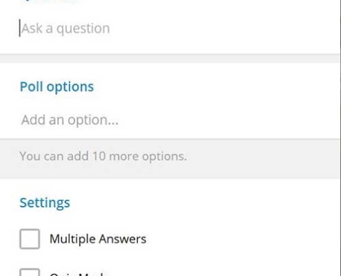 اضافه کردن نظرسنجی در تلگرام بدون ربات